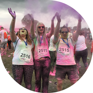 Hodgkinsons Joins Rainbow of Runners for St Barnabas Colour Dash