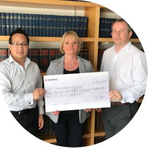 Hodgkinsons Presents Over £3,000 to St Barnabas Hospice